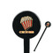 Movie Theater 7" Round Plastic Stir Sticks - Black - Single Sided (Personalized)