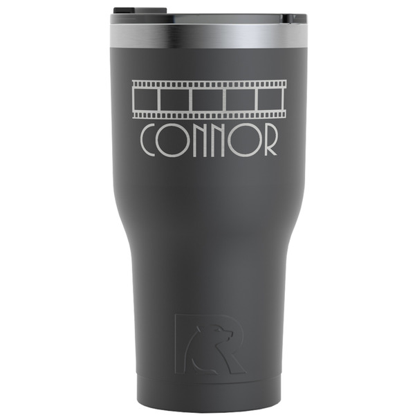 Custom Movie Theater RTIC Tumbler - Black - Engraved Front (Personalized)