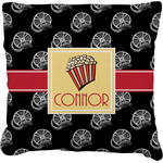 Movie Theater Faux-Linen Throw Pillow 18" w/ Name or Text
