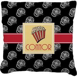 Movie Theater Faux-Linen Throw Pillow (Personalized)