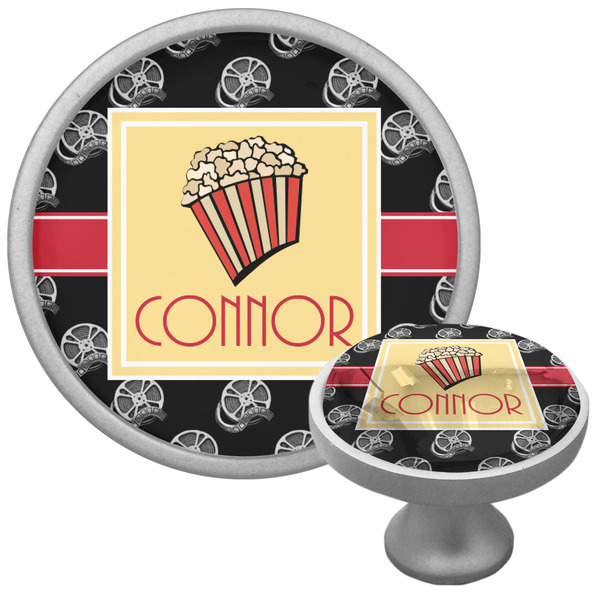 Custom Movie Theater Cabinet Knob (Silver) (Personalized)