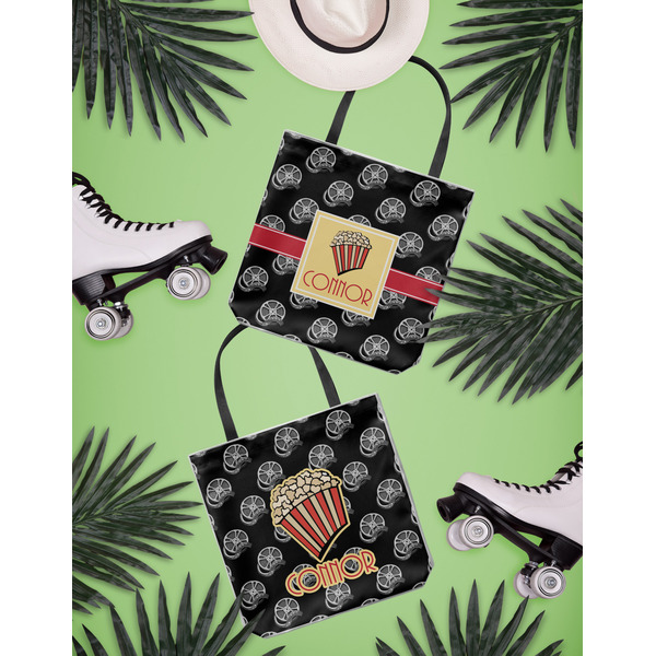 Movie Theater Canvas Tote Lifestyle Front and Back- 13x13