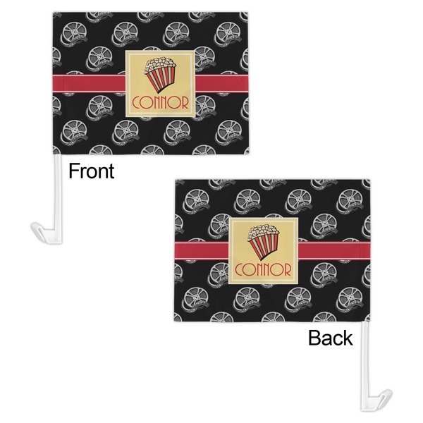 Movie Theater Car Flag - 11" x 8" - Front & Back View