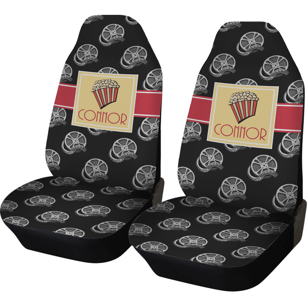 Custom Movie Theater Car Seat Covers (Set of Two) w/ Name or Text