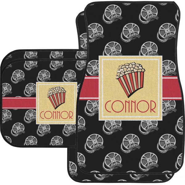 Custom Movie Theater Car Floor Mats Set - 2 Front & 2 Back (Personalized)
