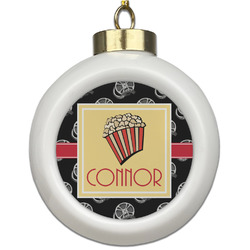 Movie Theater Ceramic Ball Ornament (Personalized)