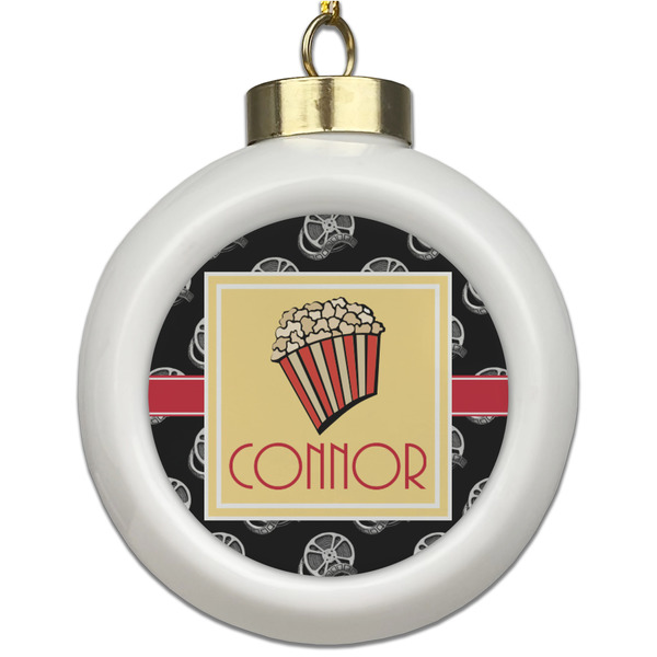 Custom Movie Theater Ceramic Ball Ornament (Personalized)