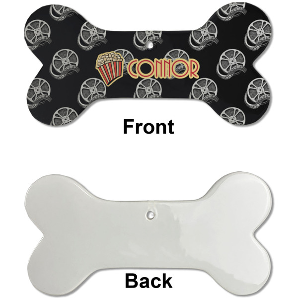 Movie Theater Ceramic Flat Ornament - Bone Front & Back Single Print (APPROVAL)