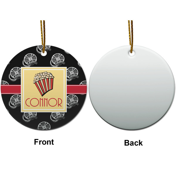 Movie Theater Ceramic Flat Ornament - Circle Front & Back (APPROVAL)
