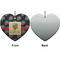 Movie Theater Ceramic Flat Ornament - Heart Front & Back (APPROVAL)