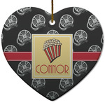 Movie Theater Heart Ceramic Ornament w/ Name or Text