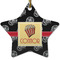 Movie Theater Ceramic Flat Ornament - Star (Front)