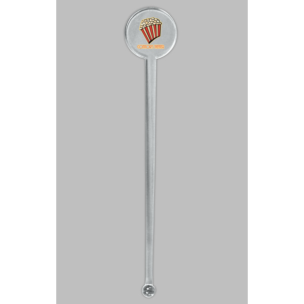 Movie Theater Clear Plastic 7" Stir Stick - Round - Single Stick