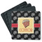 Movie Theater Square Rubber Backed Coasters - Set of 4 w/ Name or Text