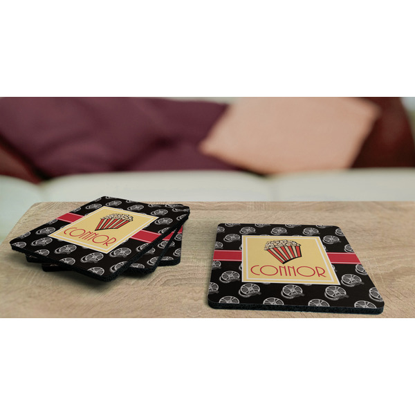Movie Theater Coaster Rubber Back - On Coffee Table