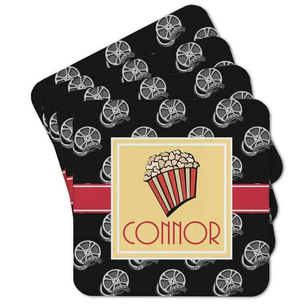 Custom Movie Theater Cork Coaster - Set of 4 w/ Name or Text