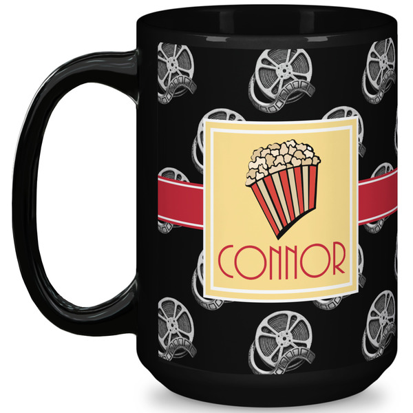Custom Movie Theater 15 Oz Coffee Mug - Black (Personalized)