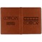 Movie Theater Cognac Leather Passport Holder Outside Double Sided - Apvl
