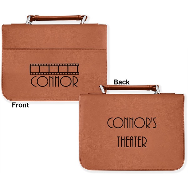Movie Theater Cognac Leatherette Bible Covers - Large Double Sided Apvl