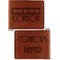 Movie Theater Cognac Leatherette Bifold Wallets - Front and Back