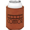 Movie Theater Cognac Leatherette Can Sleeve - Single Front