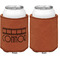 Movie Theater Cognac Leatherette Can Sleeve - Single Sided Front and Back