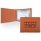 Movie Theater Cognac Leatherette Diploma / Certificate Holders - Front only - Main