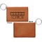 Movie Theater Cognac Leatherette Keychain ID Holders - Front Apvl