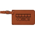 Movie Theater Leatherette Luggage Tag (Personalized)