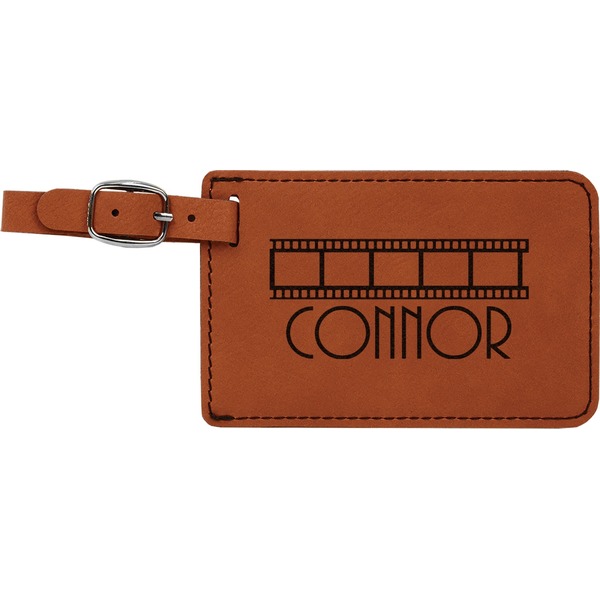Custom Movie Theater Leatherette Luggage Tag (Personalized)