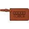 Movie Theater Cognac Leatherette Luggage Tags