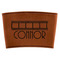 Movie Theater Cognac Leatherette Mug Sleeve - Flat