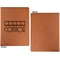 Movie Theater Cognac Leatherette Portfolios with Notepad - Large - Single Sided - Apvl