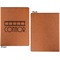 Movie Theater Cognac Leatherette Portfolios with Notepad - Small - Single Sided- Apvl