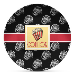 Movie Theater Microwave Safe Plastic Plate - Composite Polymer (Personalized)