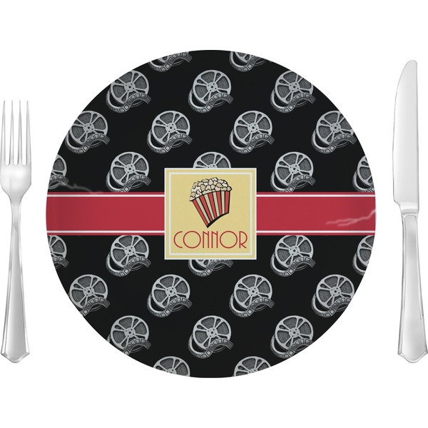 Custom Movie Theater 10" Glass Lunch / Dinner Plates - Single or Set (Personalized)