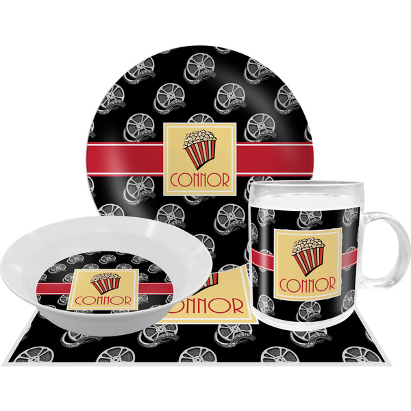 Custom Movie Theater Dinner Set - Single 4 Pc Setting w/ Name or Text