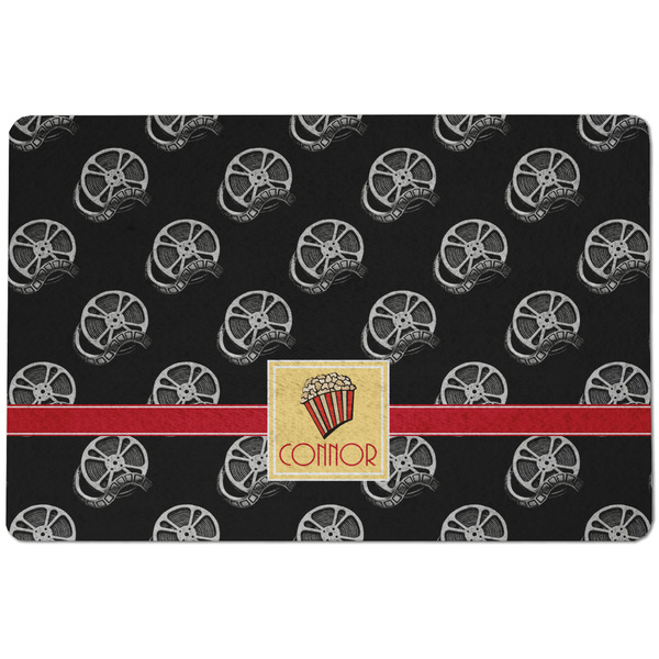 Custom Movie Theater Dog Food Mat w/ Name or Text