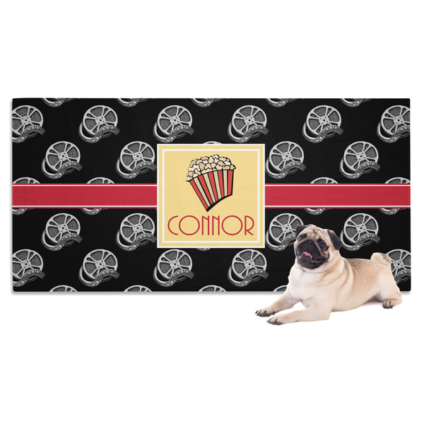 Custom Movie Theater Dog Towel w/ Name or Text