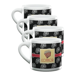Movie Theater Double Shot Espresso Cups - Set of 4 (Personalized)