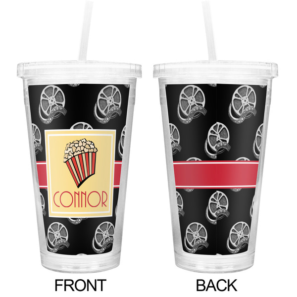 Movie Theater Double Wall Tumbler with Straw - Approval