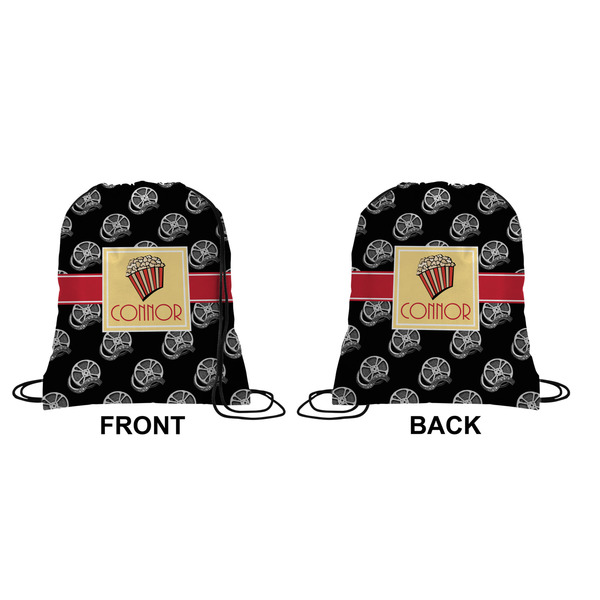Movie Theater Drawstring Backpack Front & Back Medium