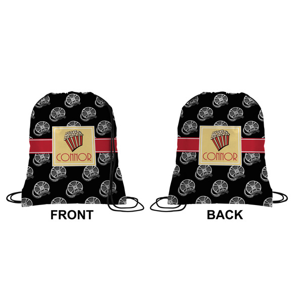 Movie Theater Drawstring Backpack Front & Back Small