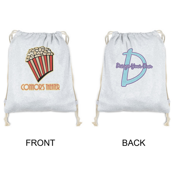 Movie Theater Drawstring Backpacks - Sweatshirt Fleece - Double Sided - APPROVAL