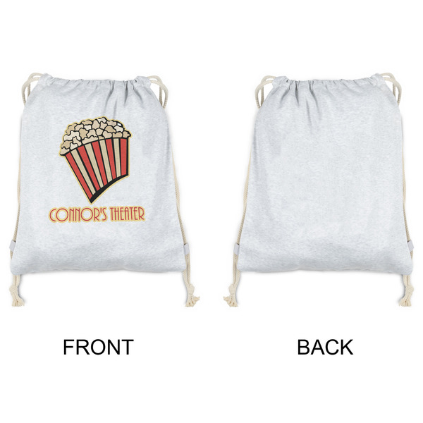 Movie Theater Drawstring Backpacks - Sweatshirt Fleece - Single Sided - APPROVAL