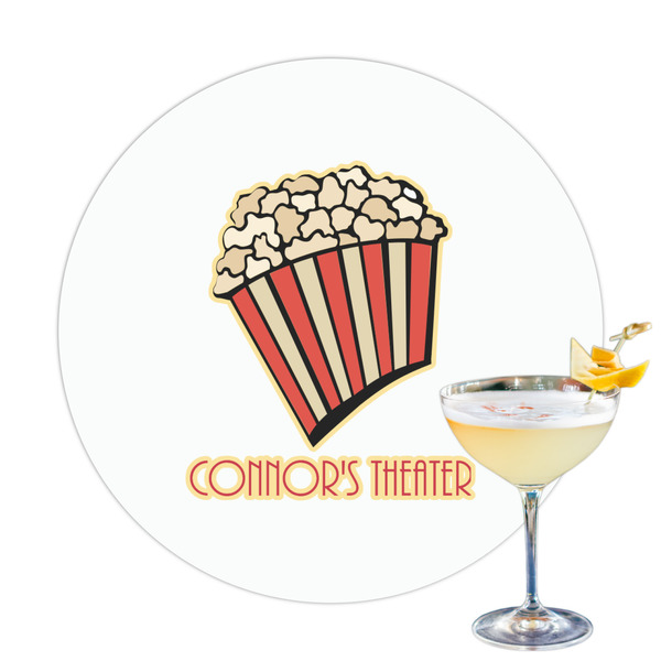 Custom Movie Theater Printed Drink Topper - 3.25" (Personalized)
