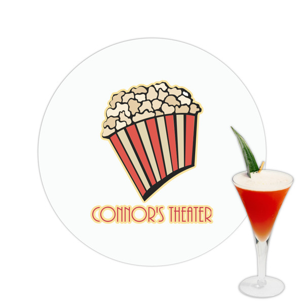 Custom Movie Theater Printed Drink Topper -  2.5" (Personalized)
