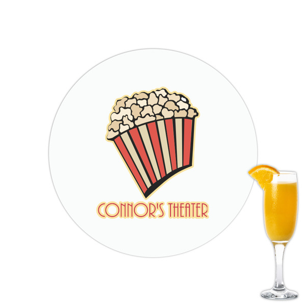 Custom Movie Theater Printed Drink Topper - 2.15" (Personalized)