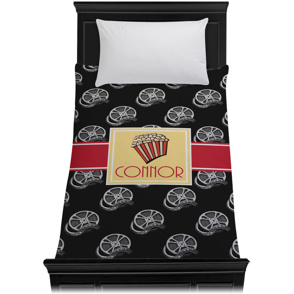 Movie Theater Duvet Cover - Twin - On Bed - No Prop