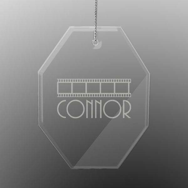 Movie Theater Engraved Glass Ornaments - Octagon